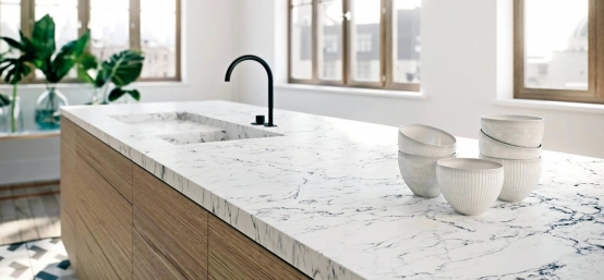 Foto Pia de Cozinha em Caesarstone White Attica