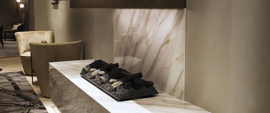 Foto Lareira de Neolith Calacatta