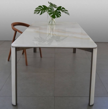 Mesa de Mármore Onix Branco