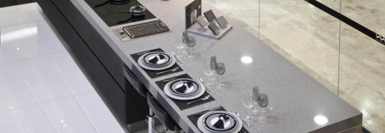 Bancada de Cozinha de Silestone Carbono